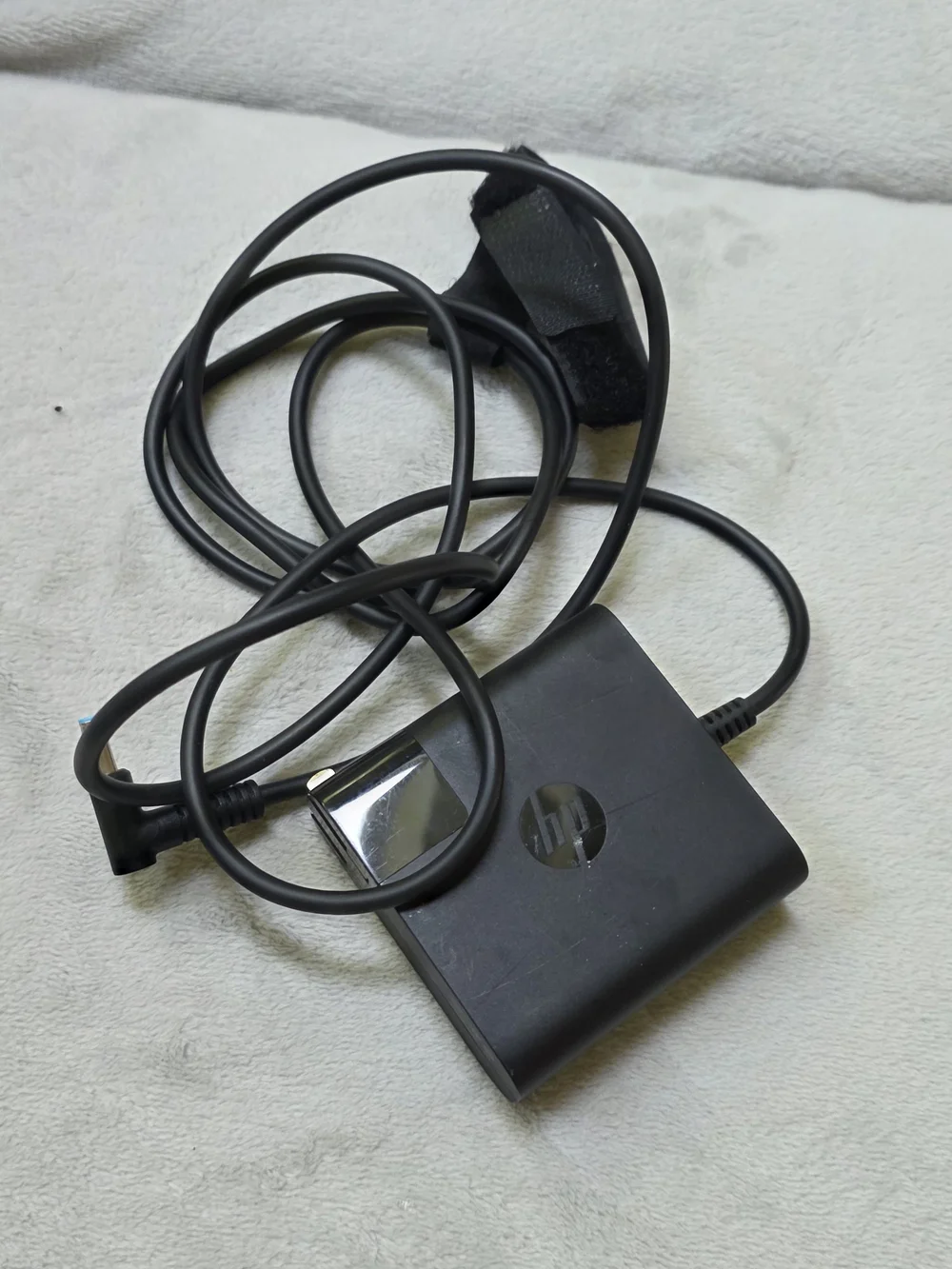 HP Black Square AC Power Adapter with Cable